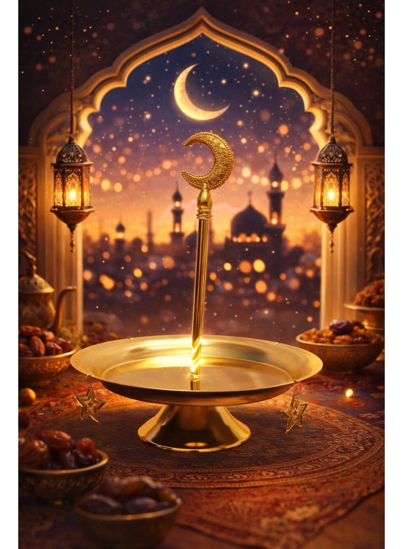 شياله و تمرية 1 دور هلال معدن جولد لسفرة رمضان - Image 2